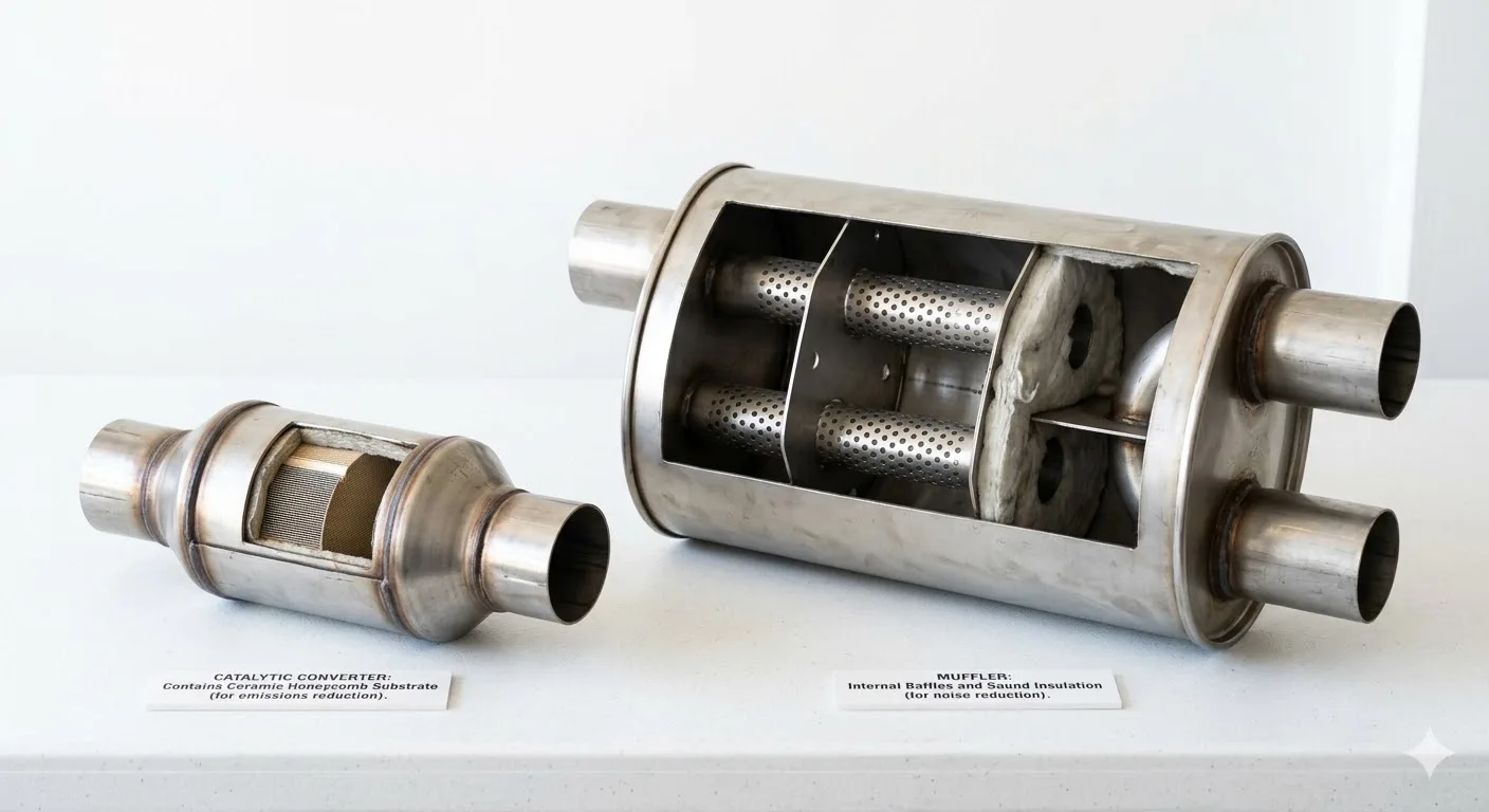 catalytic converter vs muffler